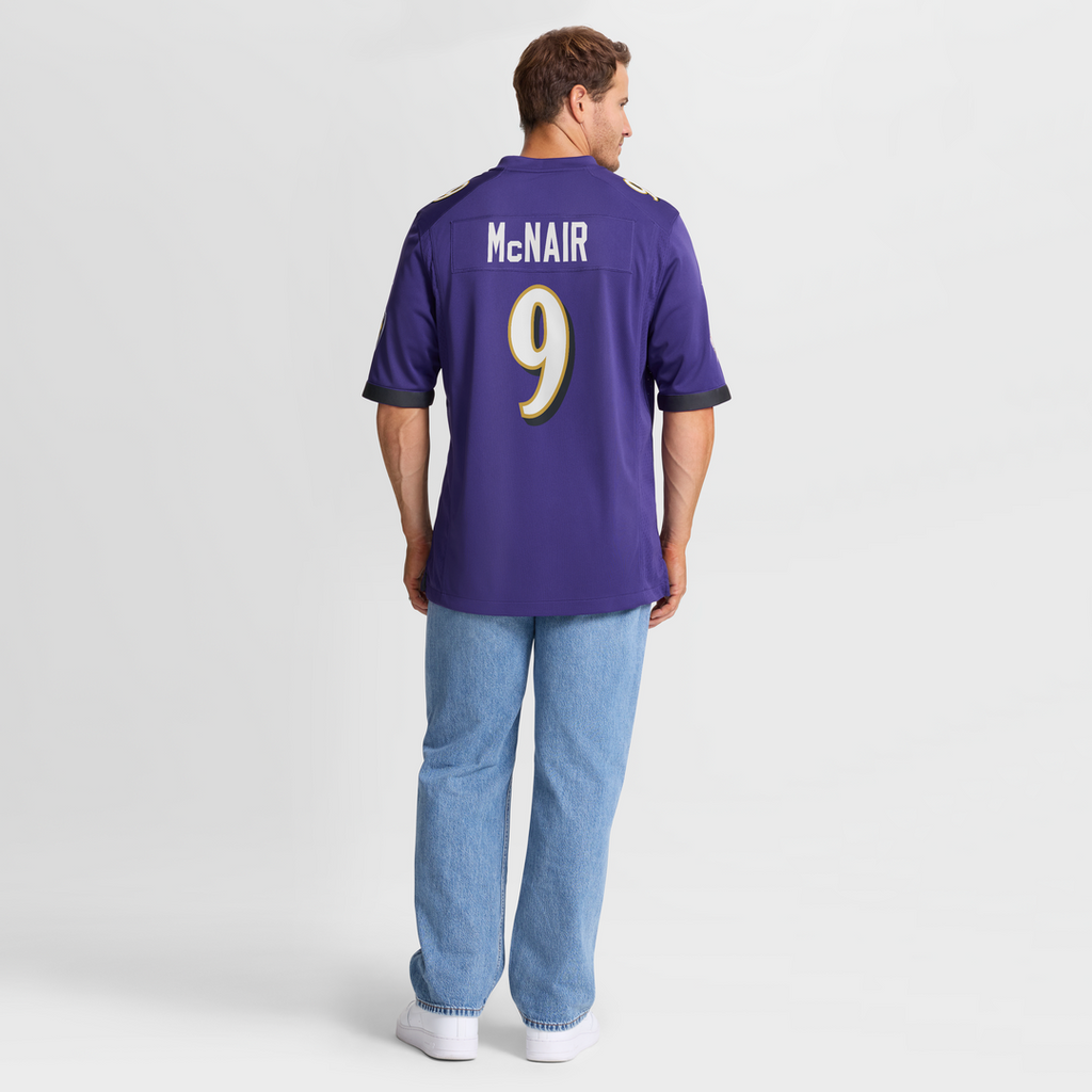 Steve McNair Baltimore Ravens Game Retired Player Jersey - Purple