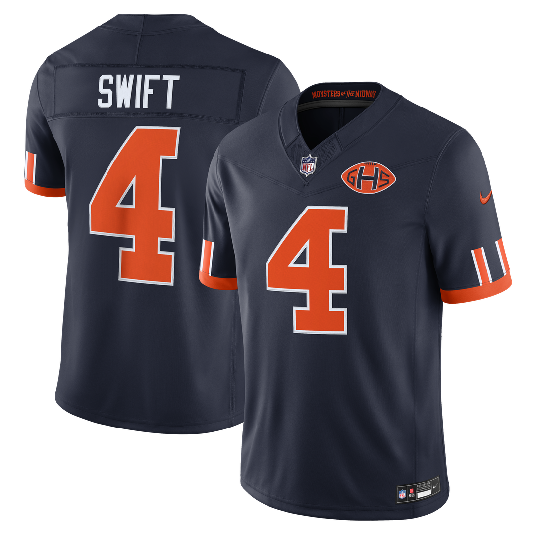 D'Andre Swift Chicago Bears 2026 Rivalries Collection Stitched Limited Jersey - Navy