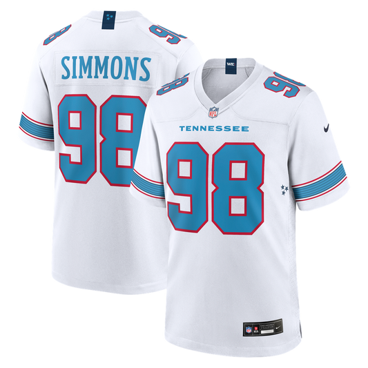 Jeffery Simmons Tennessee Titans Game Jersey - White