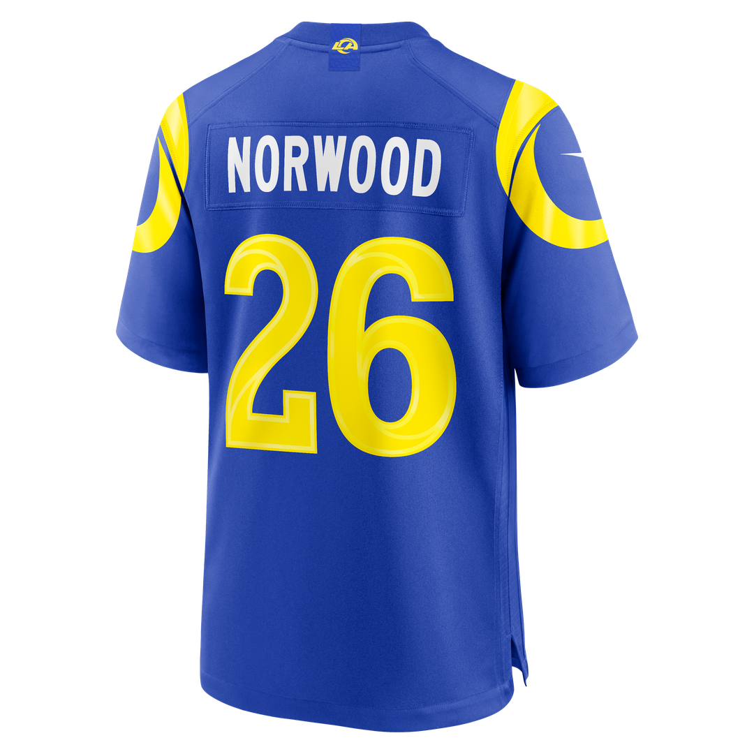 Drey Norwood Los Angeles Rams Game Jersey - Royal