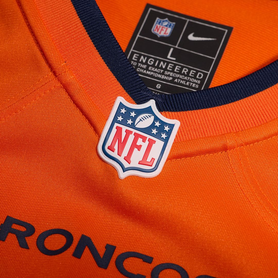 Frank Crum Denver Broncos Team Game Jersey - Orange