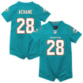 De’Von Achane Miami Dolphins Newborn Romper Game Jersey - Aqua