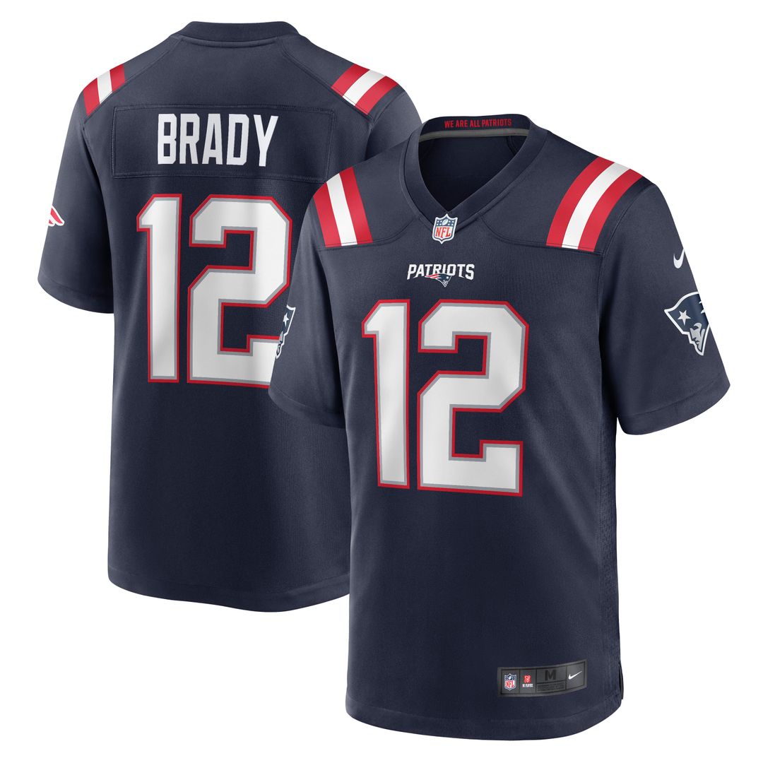 Tom Brady New England Patriots Game Retired Player Jersey - Navy