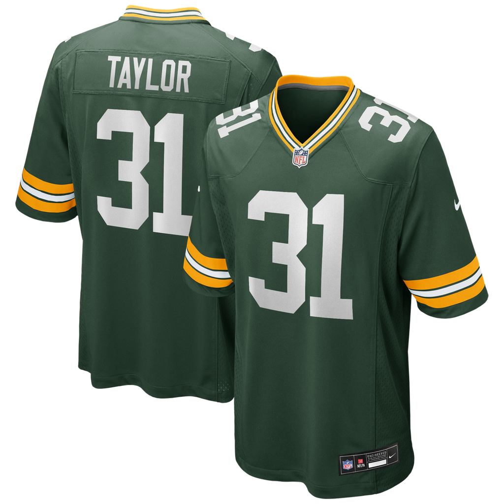 Jim Taylor Green Bay Packers Game Retired Player Jersey - Green