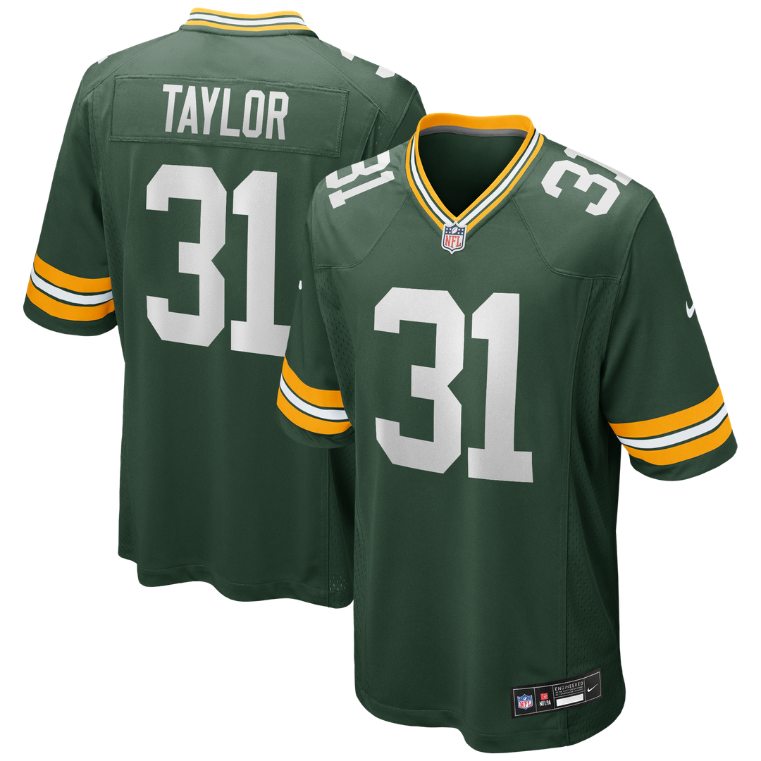 Jim Taylor Green Bay Packers Game Retired Player Jersey - Green