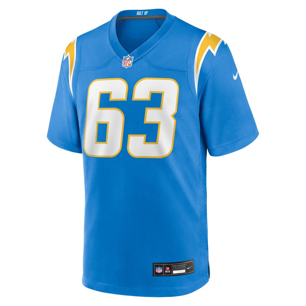 Tyler Biadasz Los Angeles Chargers Team Game Jersey - Powder Blue
