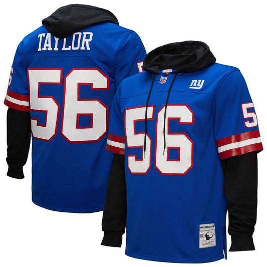 Lawrence Taylor New York Giants Player Name & Number Hoodie Legacy Jersey - Royal