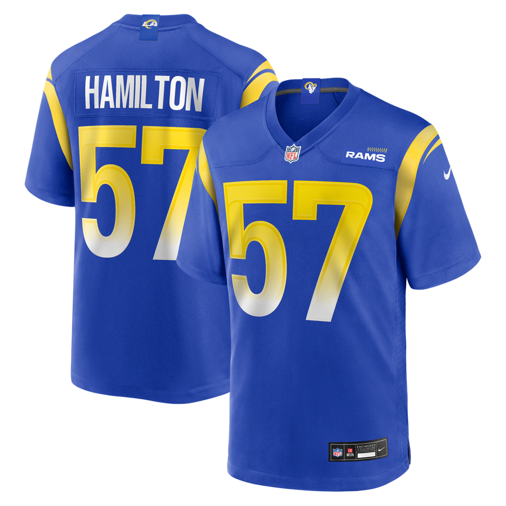 Ty Hamilton Los Angeles Rams Team Game Jersey - Royal