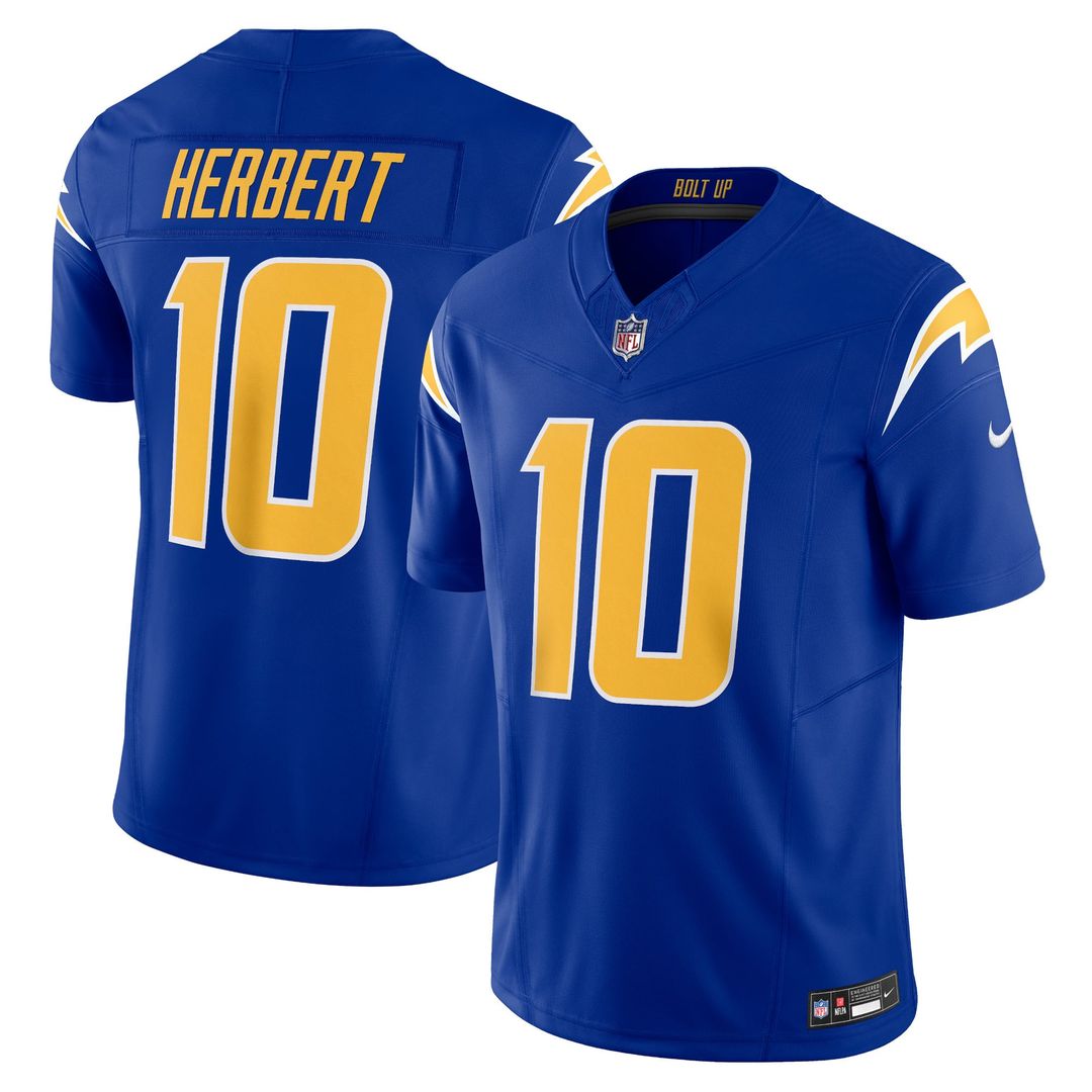 Justin Herbert Los Angeles Chargers Alternate Charger Power Vapor F.U.S.E. Limited Jersey - Gold
