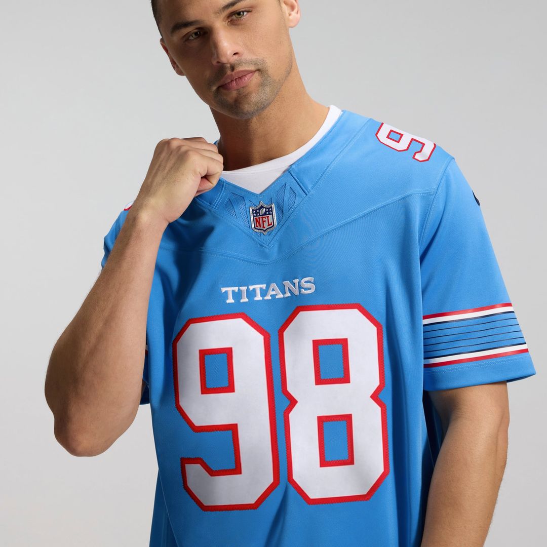 Jeffery Simmons Tennessee Titans Team Vapor F.U.S.E. Stitched Limited Jersey - Light Blue