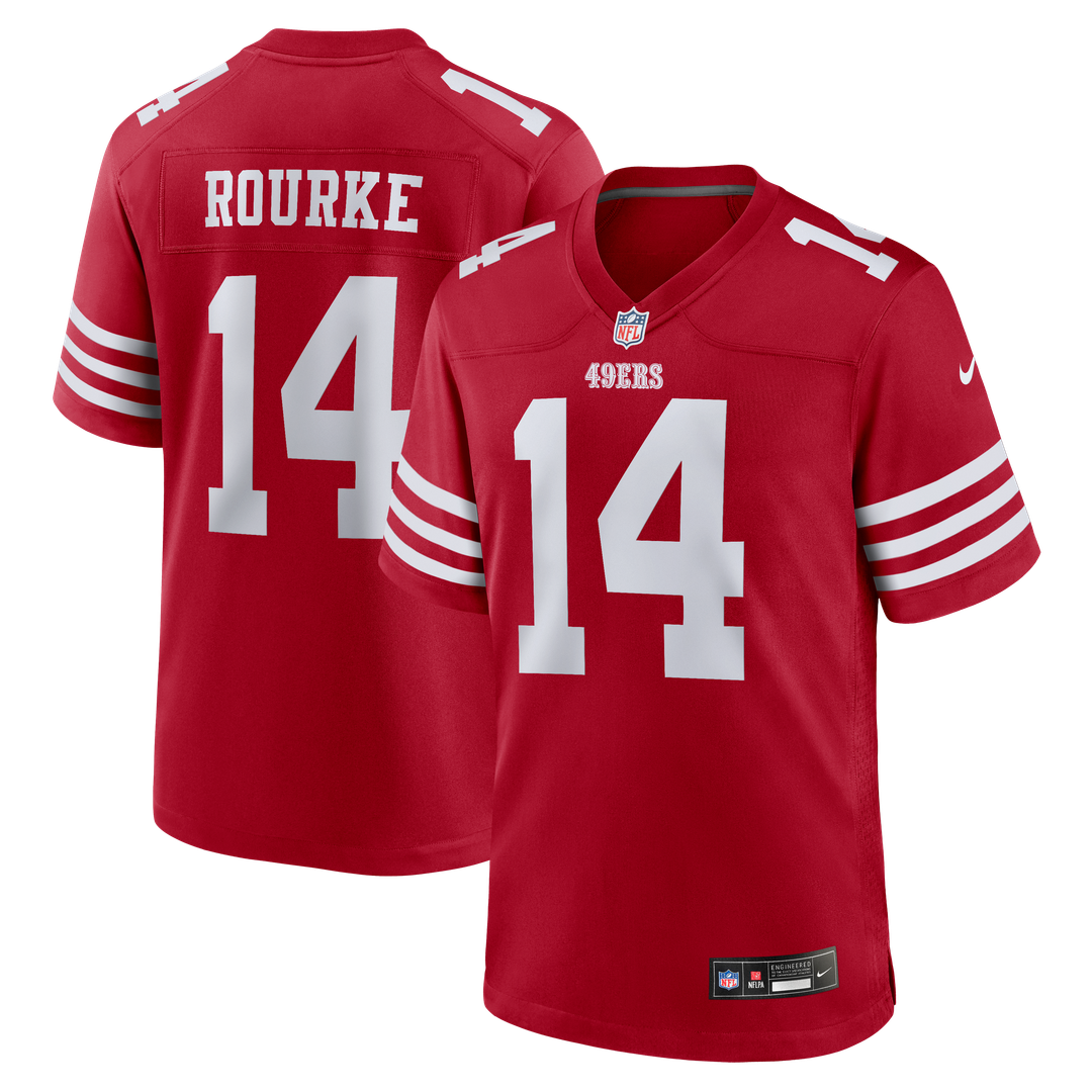Kurtis Rourke San Francisco 49ers Team Game Jersey - Scarlet