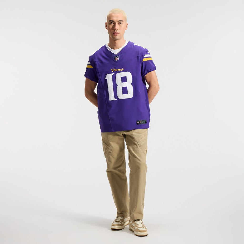 Justin Jefferson Minnesota Vikings Team Vapor F.U.S.E. Elite Jersey - Purple