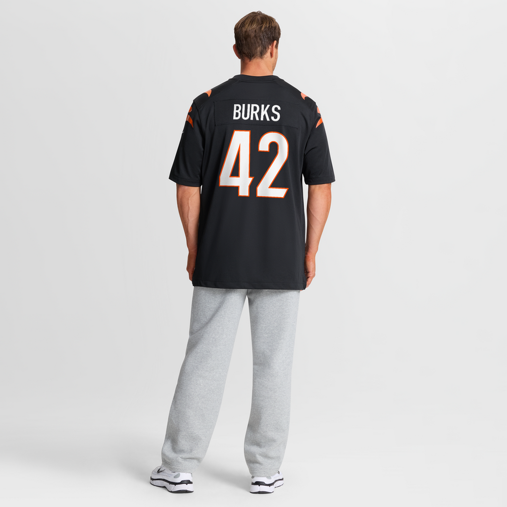 Oren Burks Cincinnati Bengals Team Game Jersey - Black