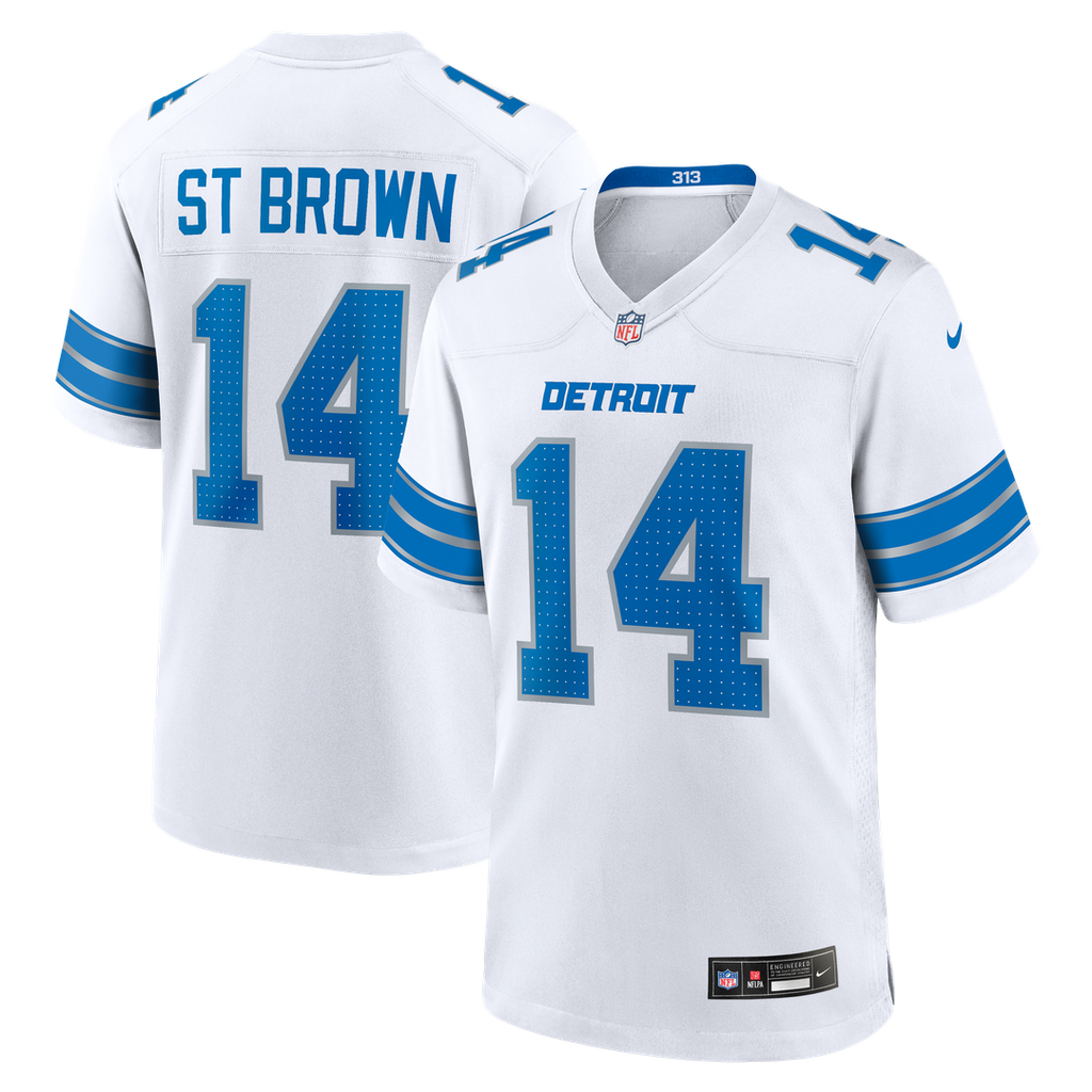 Amon - Ra St. Brown Detroit Lions Game Jersey - White
