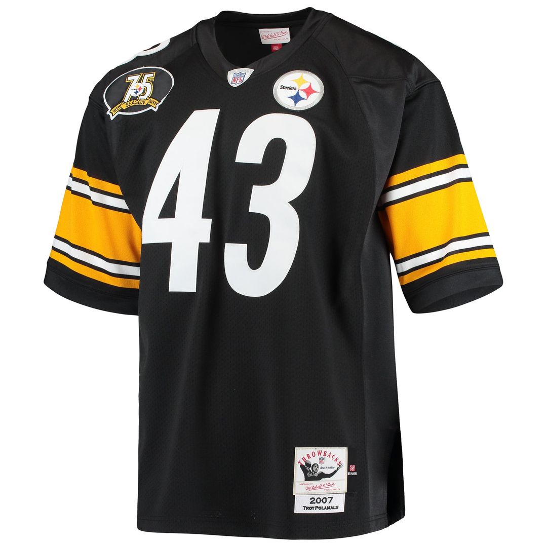 Troy Polamalu Pittsburgh Steelers 2007 Authentic Throwback Retired Player Jersey - Black