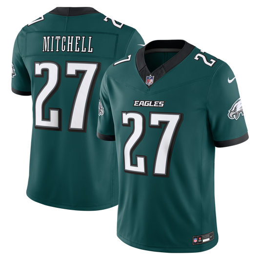 Quinyon Mitchell Philadelphia Eagles Team Vapor F.U.S.E. Stitched Limited Jersey - Midnight Green