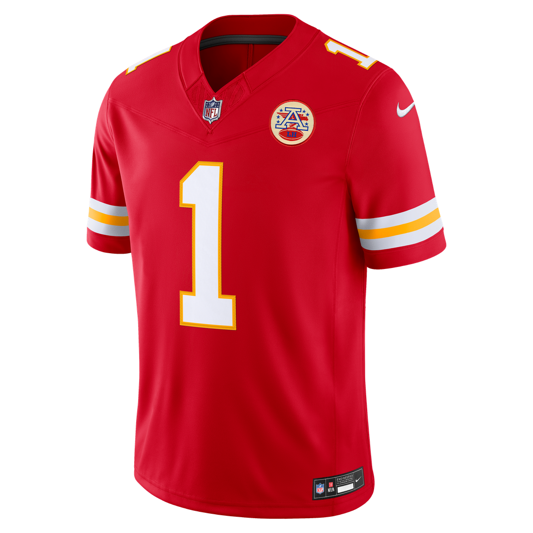 Xavier Worthy Kansas City Chiefs Team Vapor F.U.S.E. Stitched Limited Jersey - Red