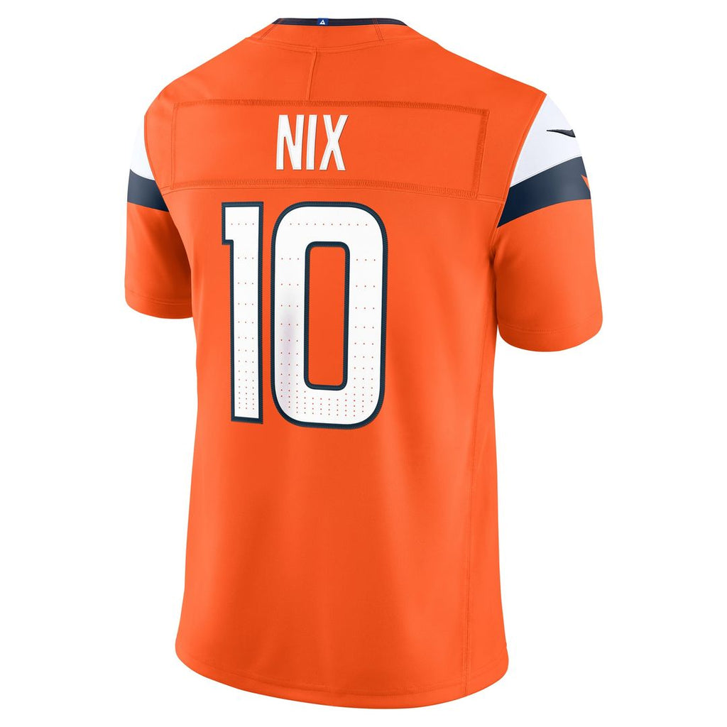 Bo Nix Denver Broncos Team Vapor F.U.S.E. Stitched Limited Jersey - Orange