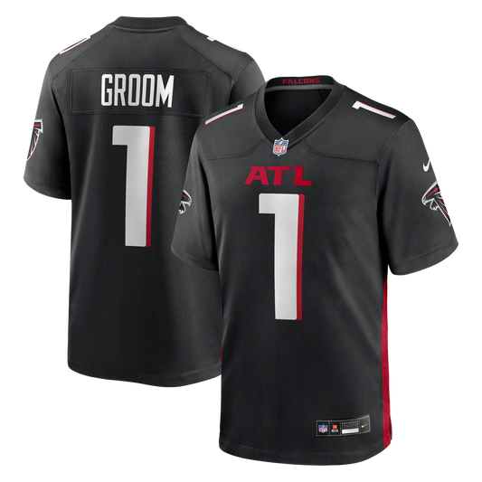 Number 1 Groom Atlanta Falcons Game Jersey - Black
