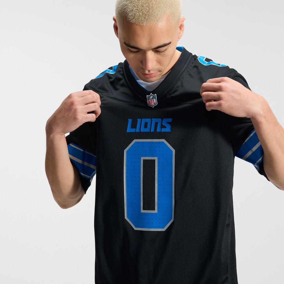 Jahmyr Gibbs Detroit Lions 2nd Alternate Game Player Jersey - Black
