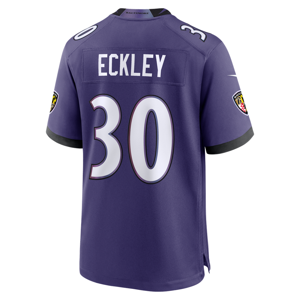 Ryan Eckley Baltimore Ravens Team Game Jersey - Purple