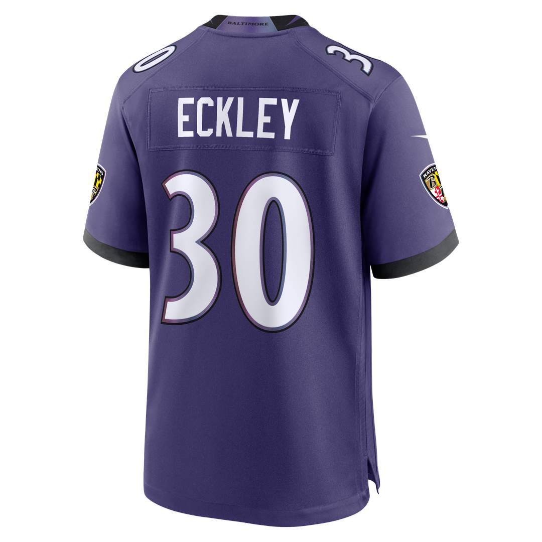 Ryan Eckley Baltimore Ravens Team Game Jersey - Purple