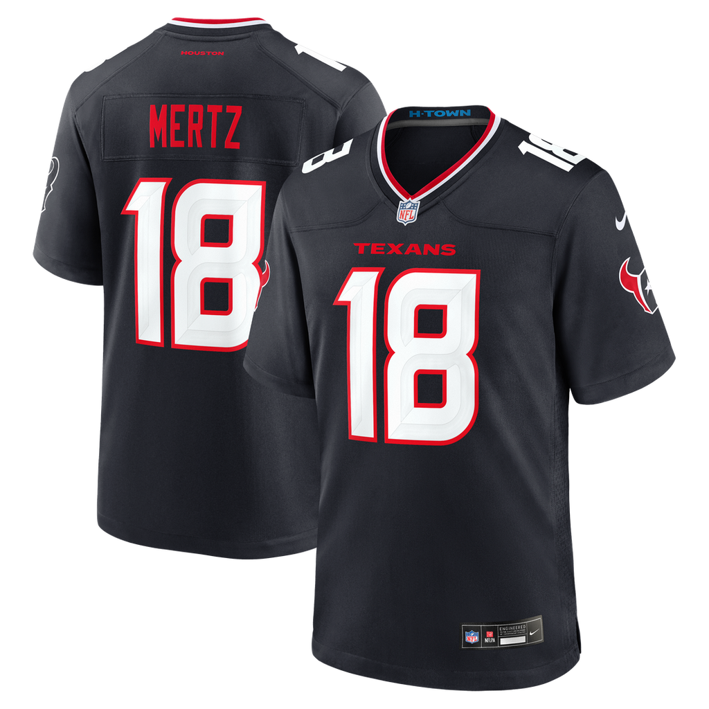 Graham Mertz Houston Texans Team Game Jersey - Navy