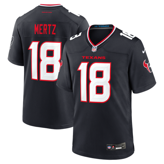 Graham Mertz Houston Texans Team Game Jersey - Navy