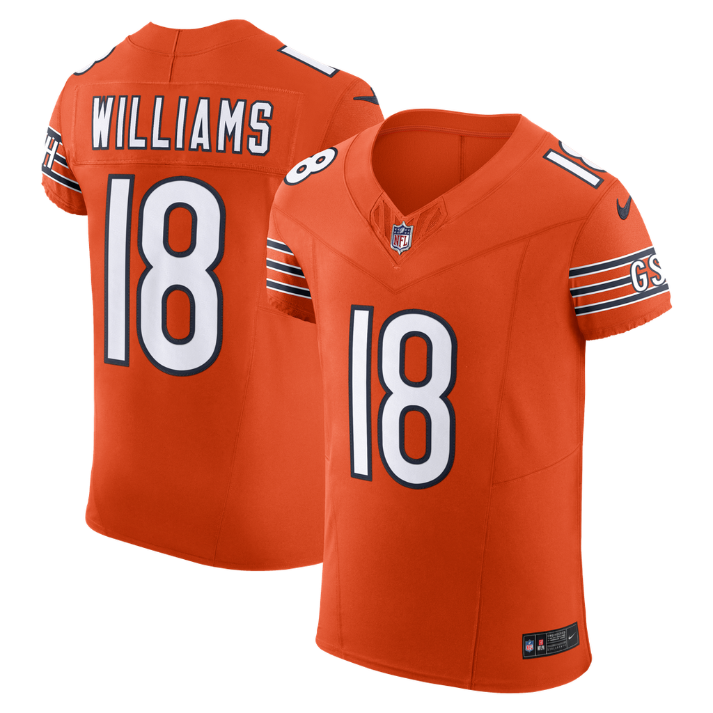 Caleb Williams Chicago Bears Alternate Vapor F.U.S.E. Elite Jersey - Orange