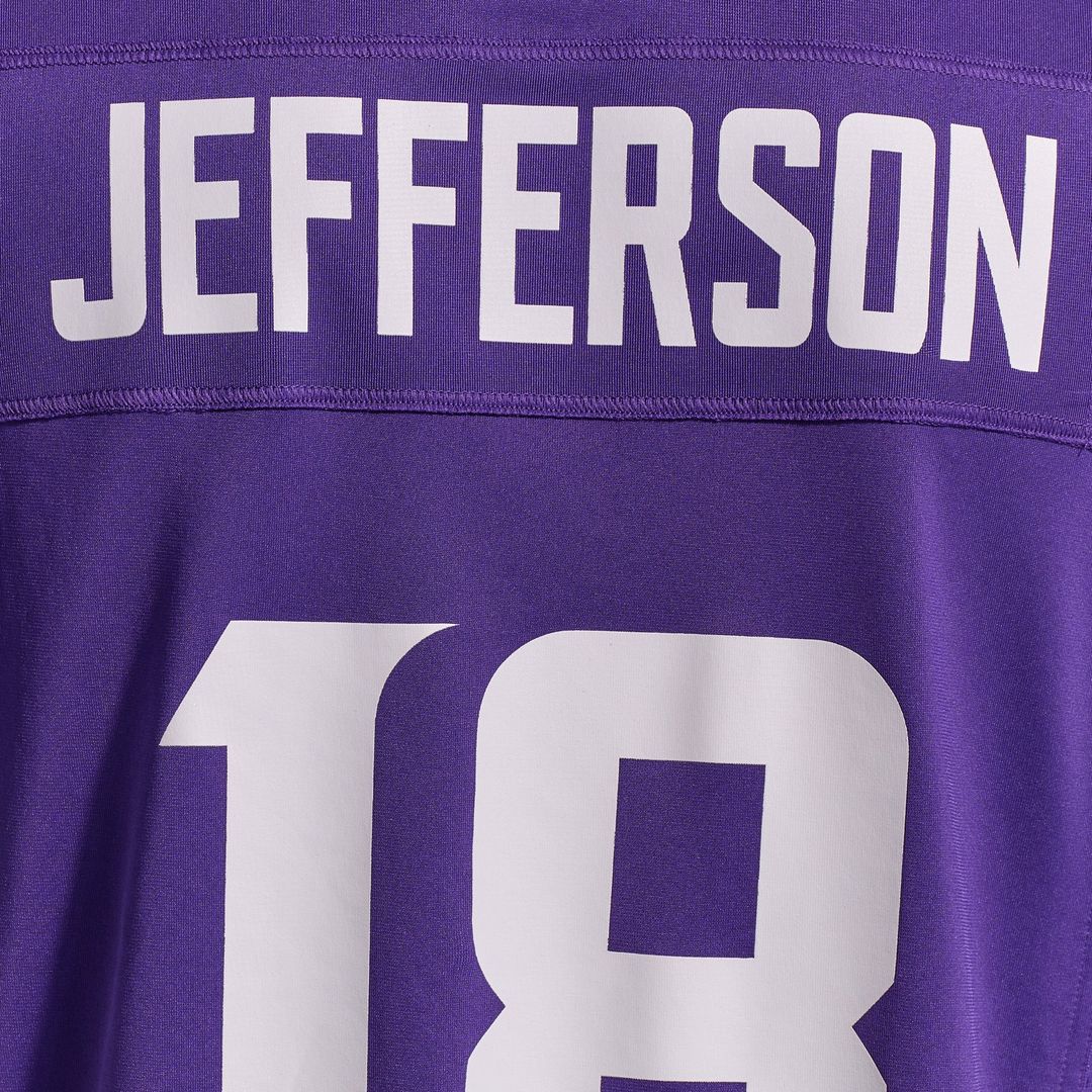 Justin Jefferson Minnesota Vikings Player Game Jersey - Purple
