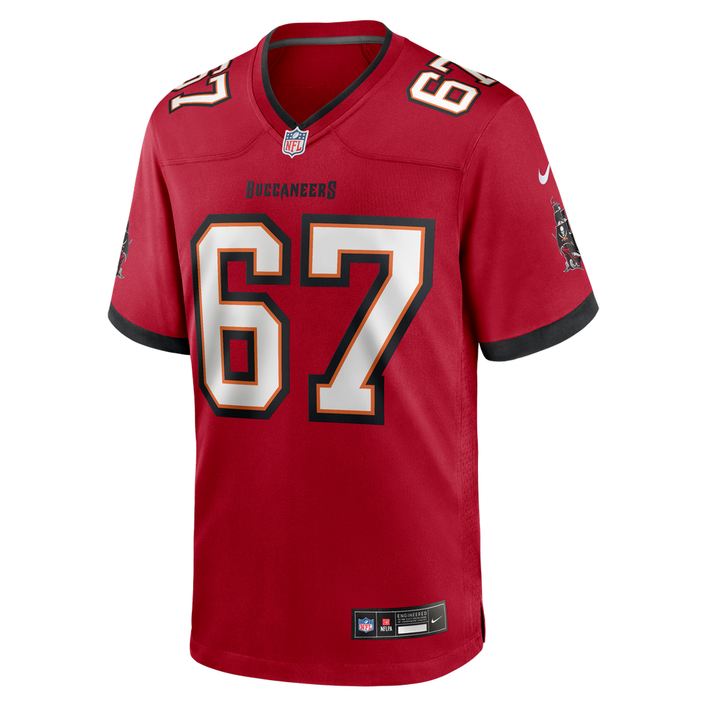 Luke Goedeke Tampa Bay Buccaneers Game Player Jersey - Red
