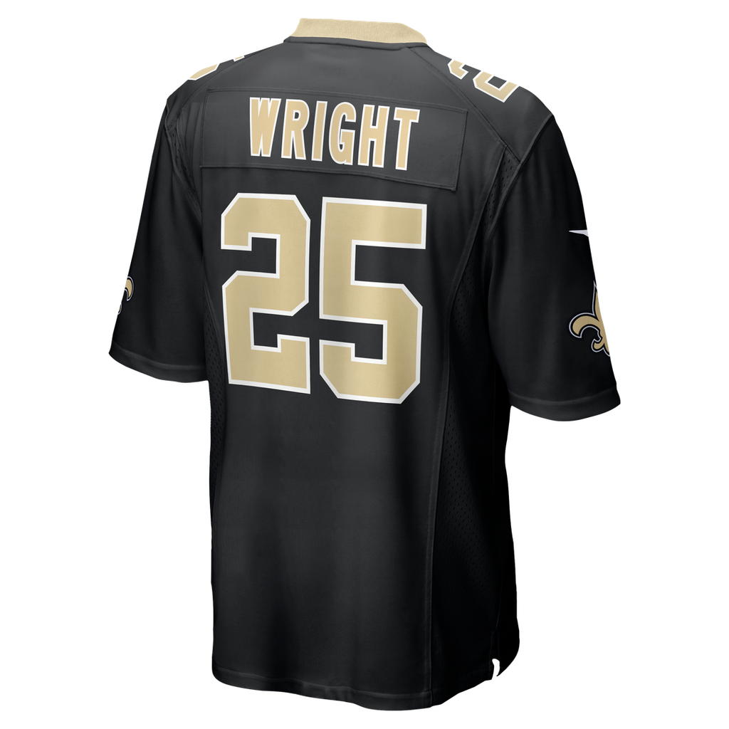 Rejzohn Wright New Orleans Saints Team Game Jersey - Black