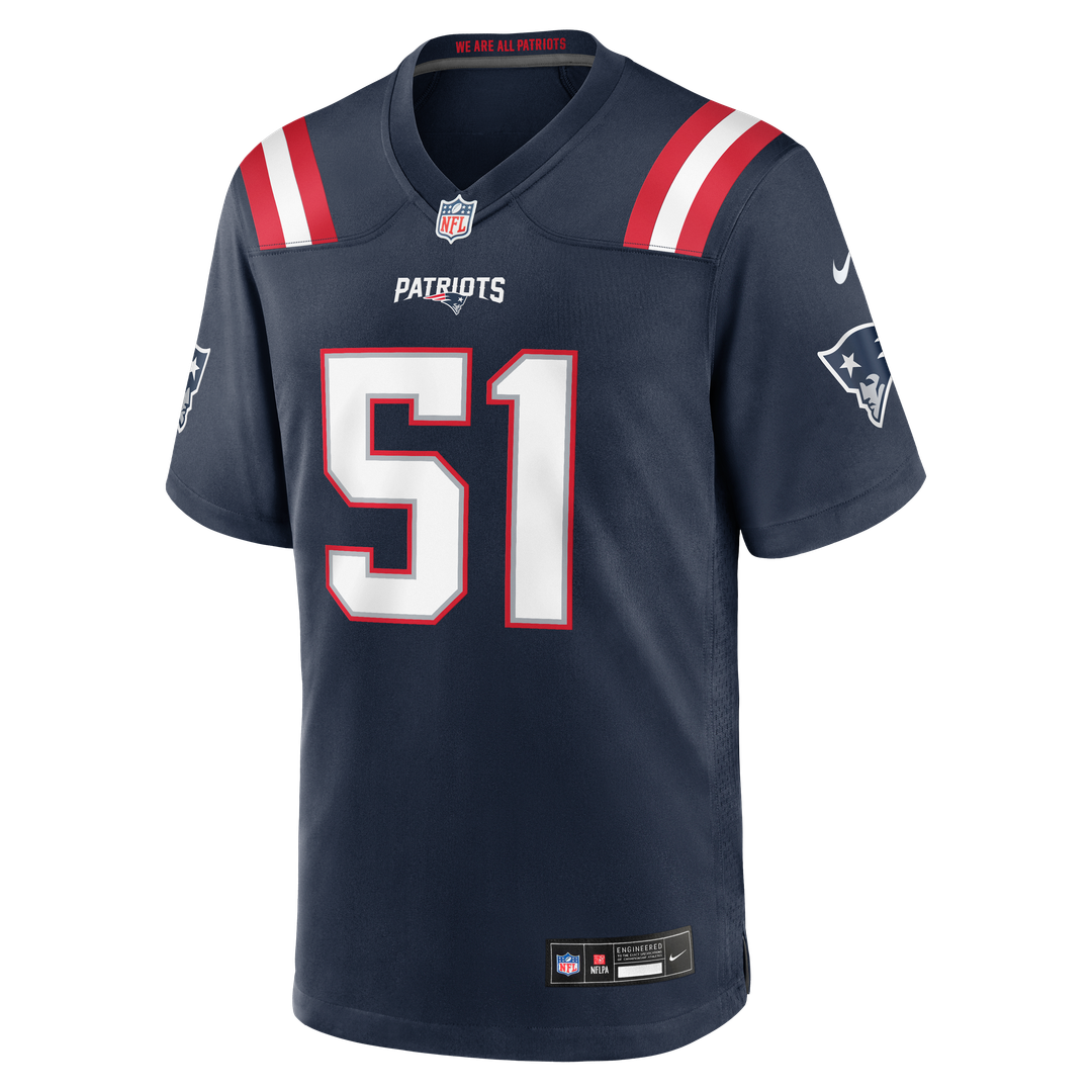 James Hudson New England Patriots Team Game Jersey - Navy