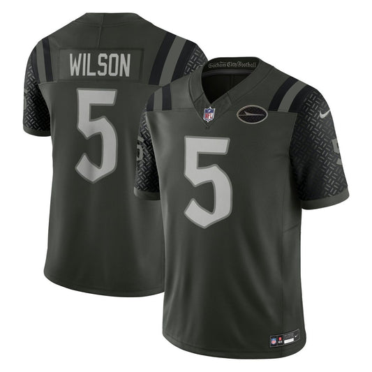 Garrett Wilson New York Jets Rivalries Collection Stitched Limited Jersey - Green
