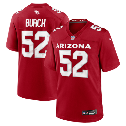 Jordan Burch Arizona Cardinals Team Game Jersey - Cardinal