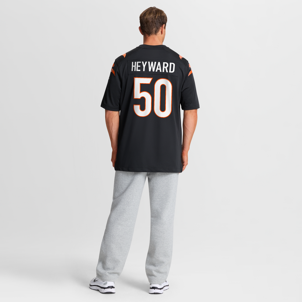 Shaka Heyward Cincinnati Bengals Team Game Jersey - Black