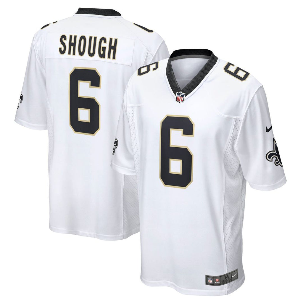 Tyler Shough New Orleans Saints White Game Player Jersey