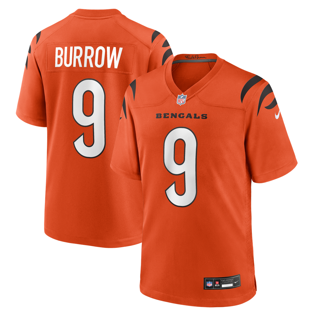 Joe Burrow Cincinnati Bengals Alternate Game Jersey - Orange