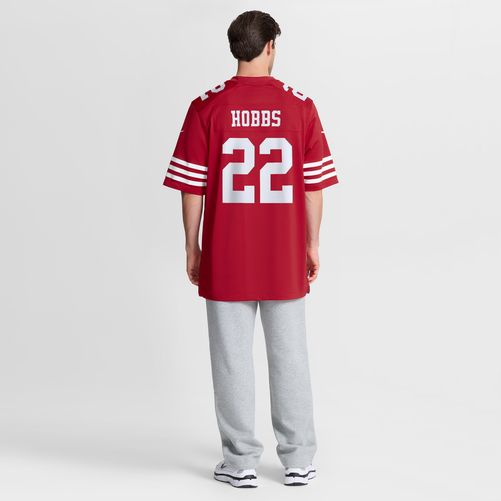 Nate Hobbs San Francisco 49ers Team Game Jersey - Scarlet