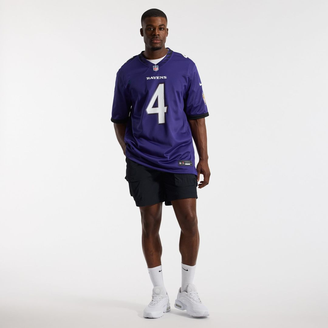 Zay Flowers Baltimore Ravens Team Game Jersey - Purple