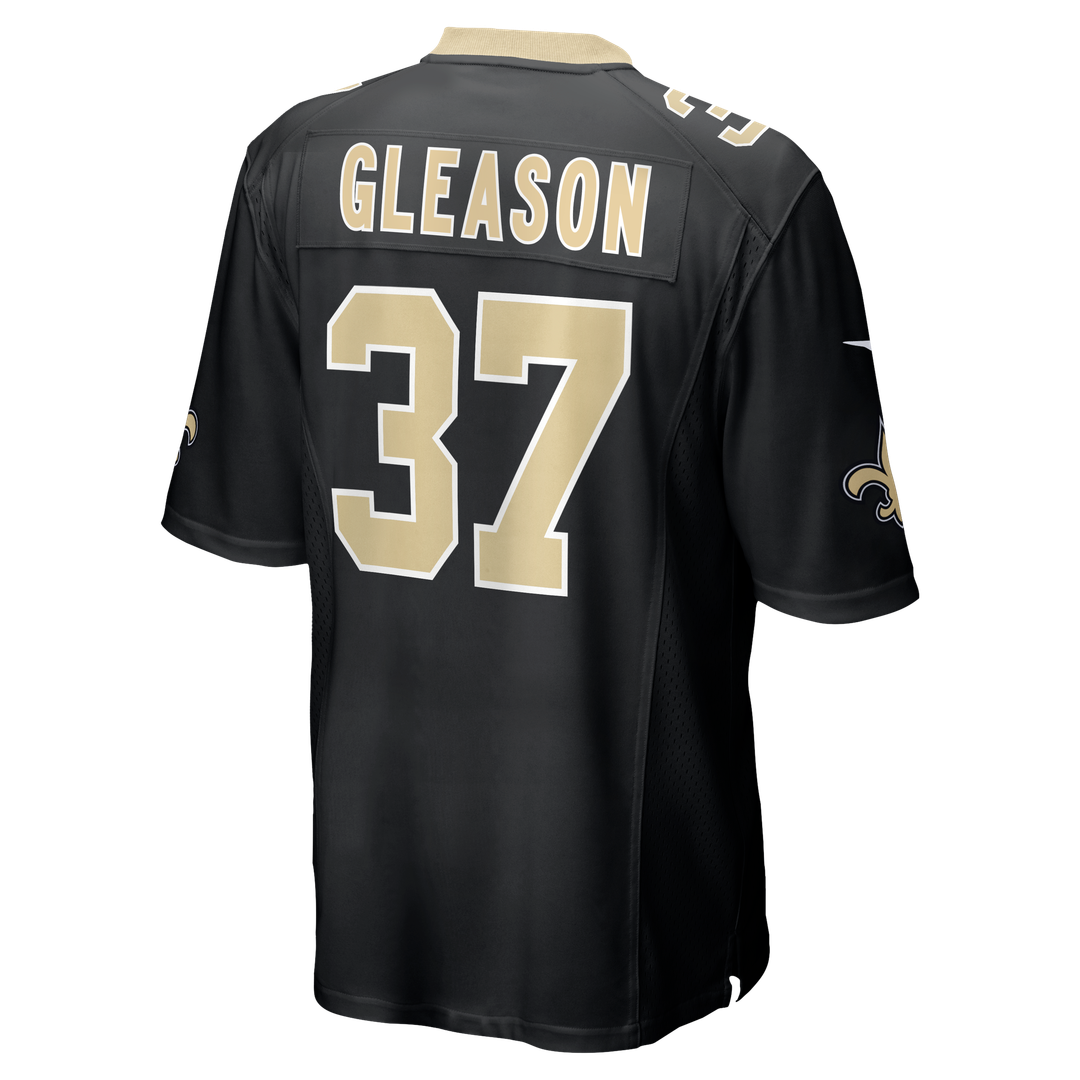 Steve Gleason New Orleans Saints Game Retired Player Jersey - Black