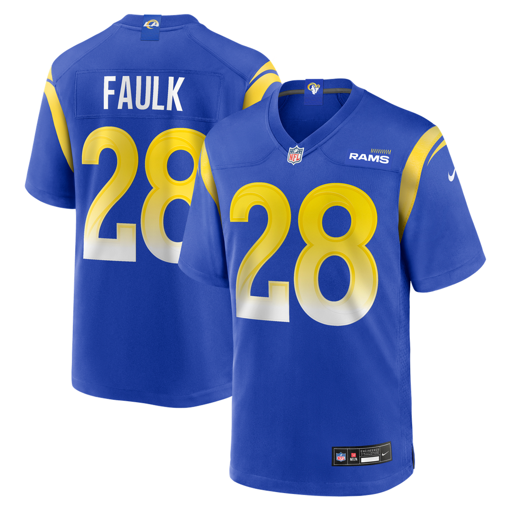 Marshall Faulk Los Angeles Rams Game Retired Player Jersey - Royal