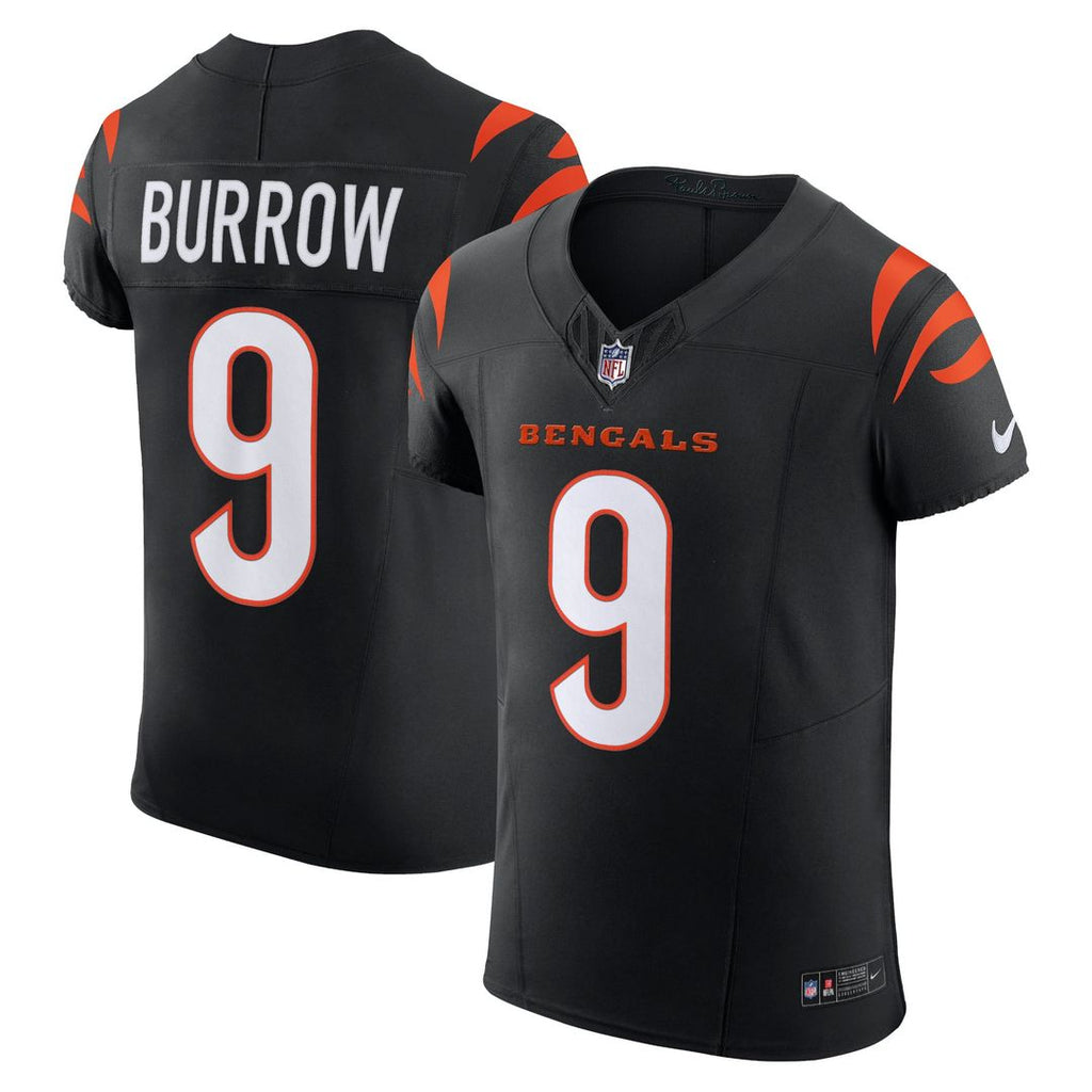 Joe Burrow Cincinnati Bengals Team Vapor F.U.S.E. Elite Jersey - Black