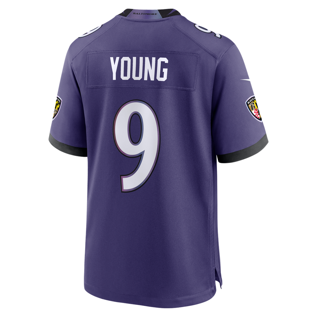Zion Young Baltimore Ravens Team Game Jersey - Purple