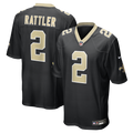 Spencer Rattler New Orleans Saints Team Game Jersey - Black