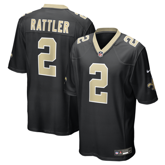 Spencer Rattler New Orleans Saints Team Game Jersey - Black