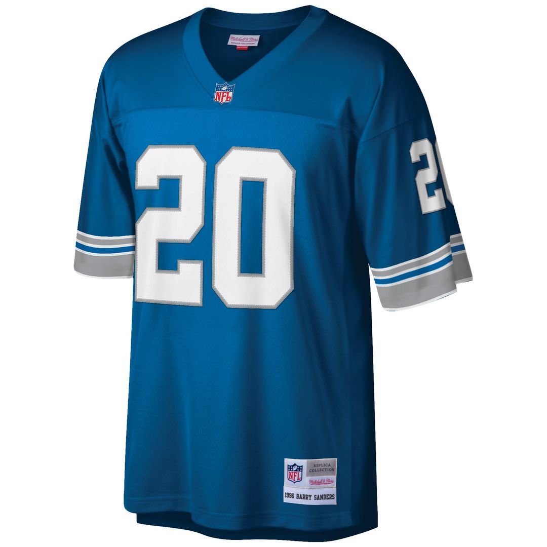 Barry Sanders Detroit Lions Big & Tall 1996 Retired Player Replica Jersey - Blue