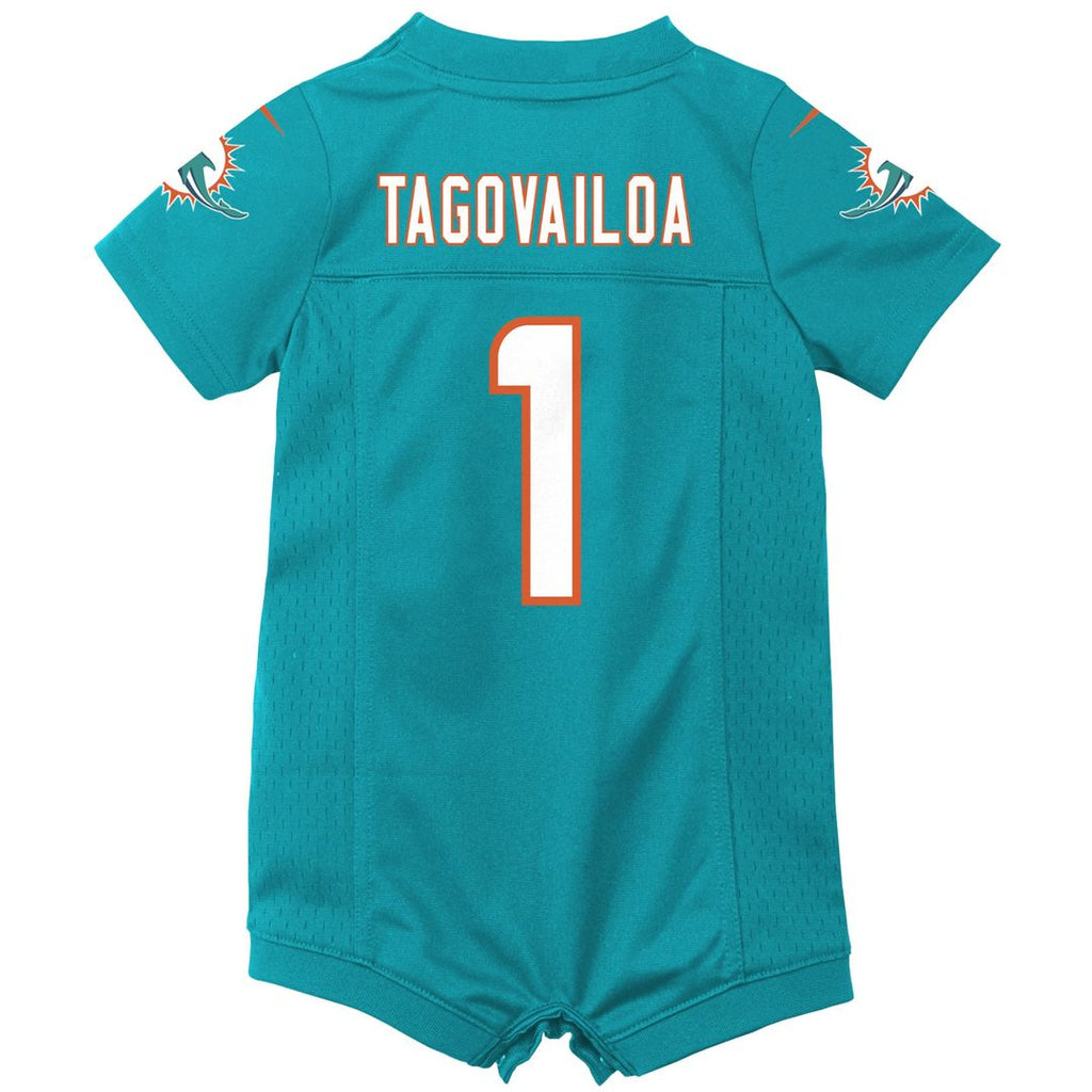Tua Tagovailoa Miami Dolphins Newborn Romper Game Jersey - Aqua