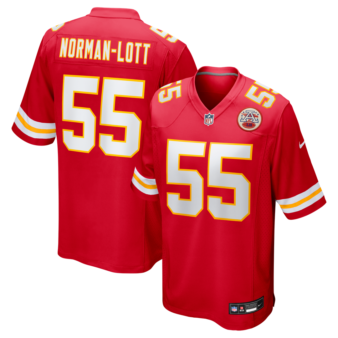 Omarr Norman - Lott Kansas City Chiefs Team Game Jersey - Red