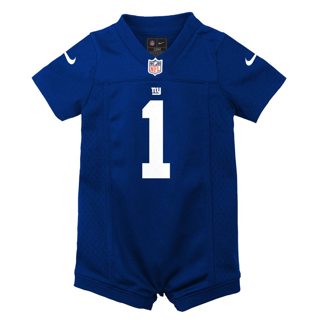 Malik Nabers New York Giants Newborn Romper Game Jersey - Royal